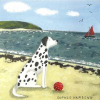 Dalmatian-and-Red-Ball-Card